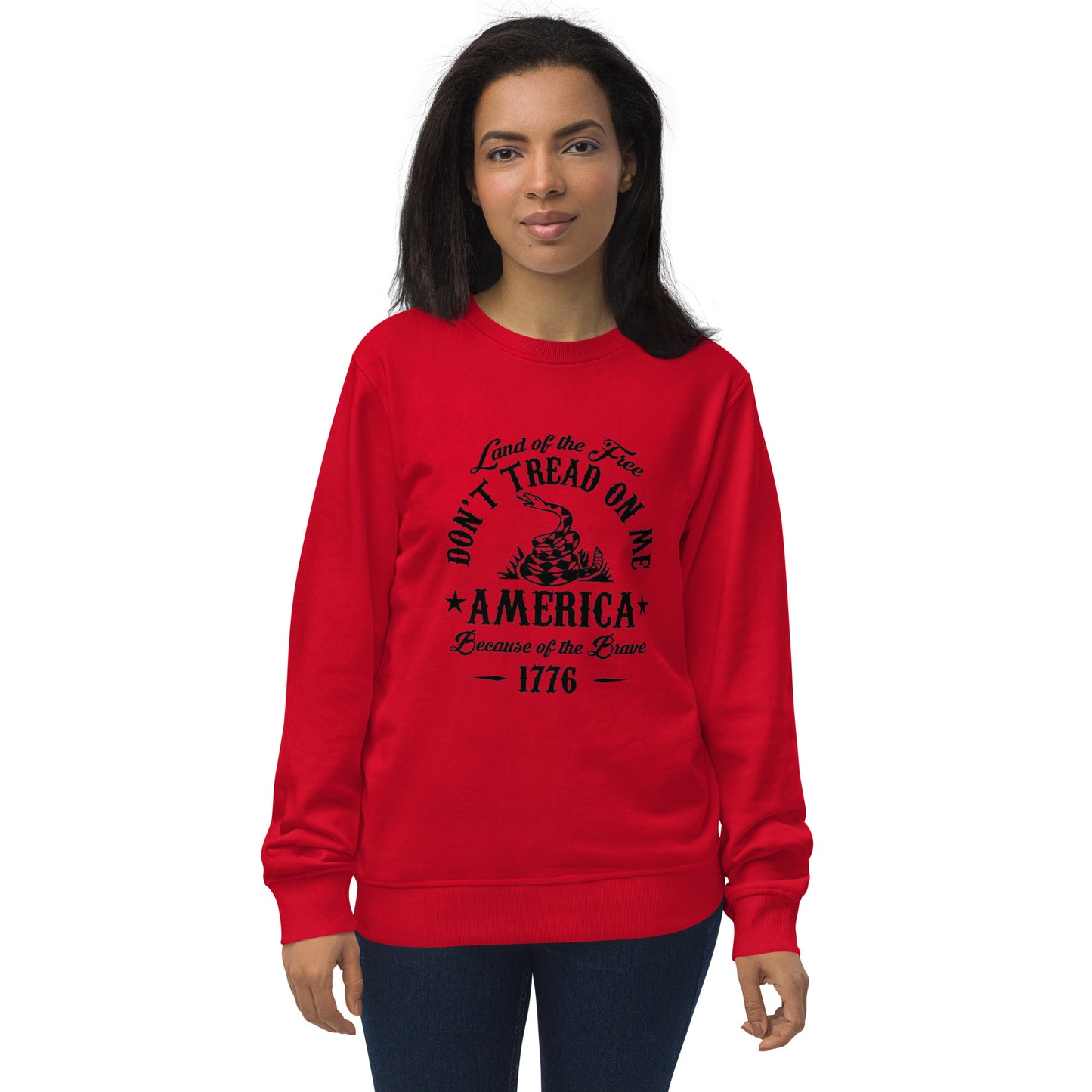 Unisex Don't Tread on Me Organic Sweatshirt