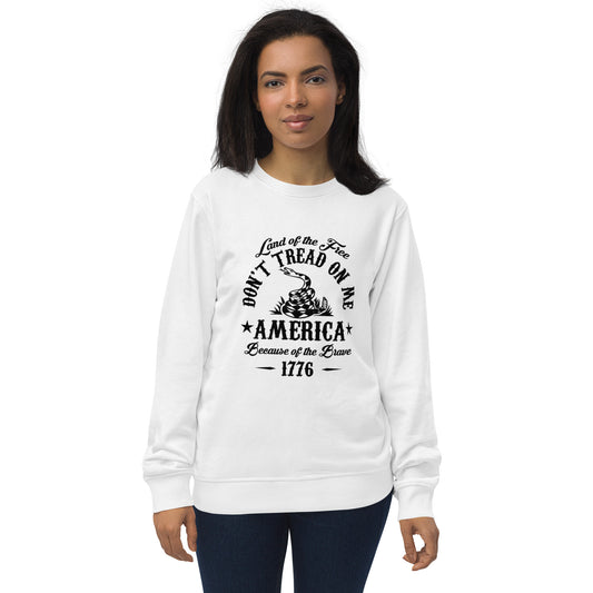 Unisex Don't Tread on Me Organic Sweatshirt